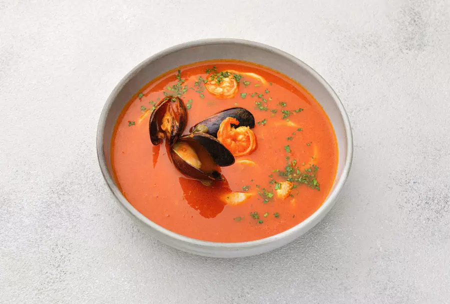 Тосканский томатный суп с морепродуктами 