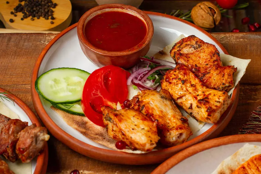 Шашлык из филе курицы