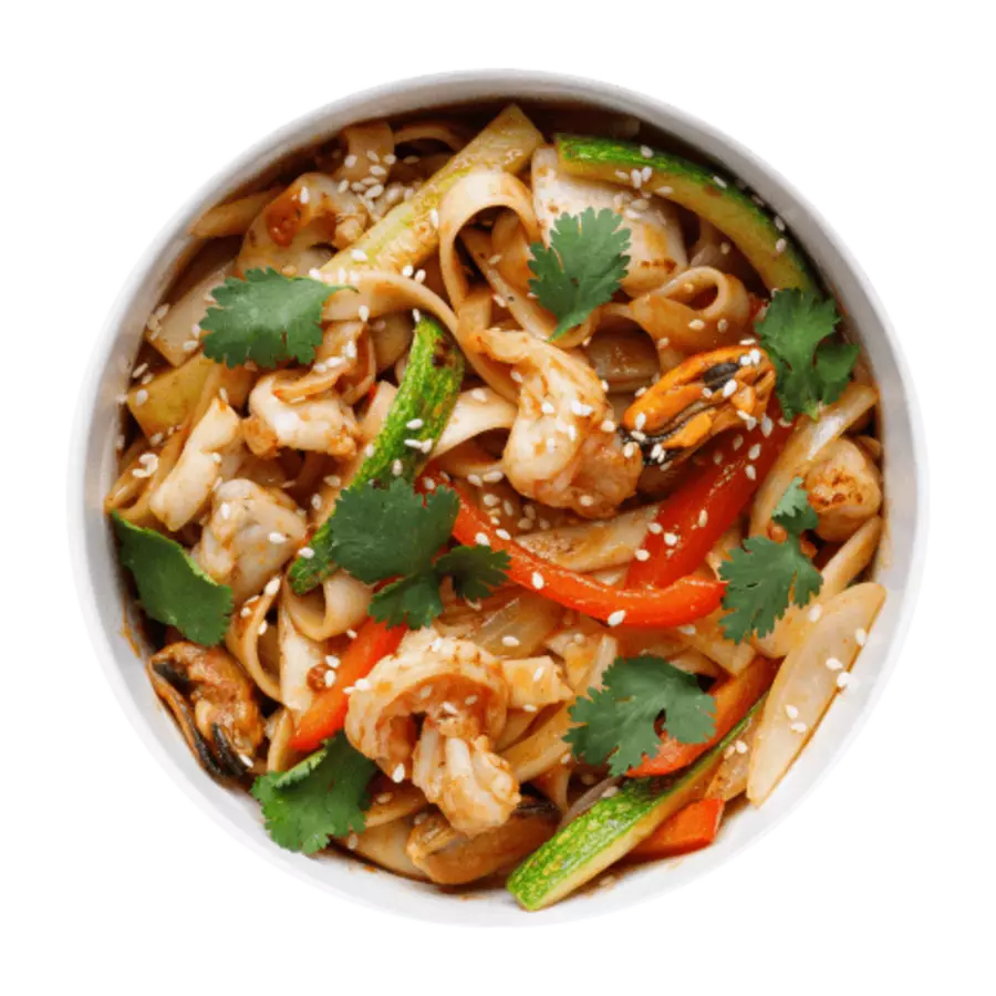 Лапша с морепродуктами