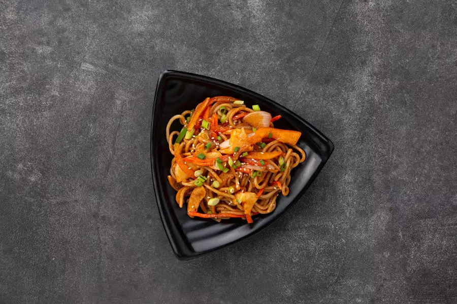 Лапша WOK с грибами (Vegan)