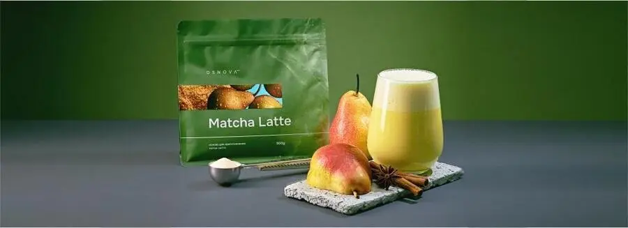 Жёлтая пряная груша | Matcha latte 