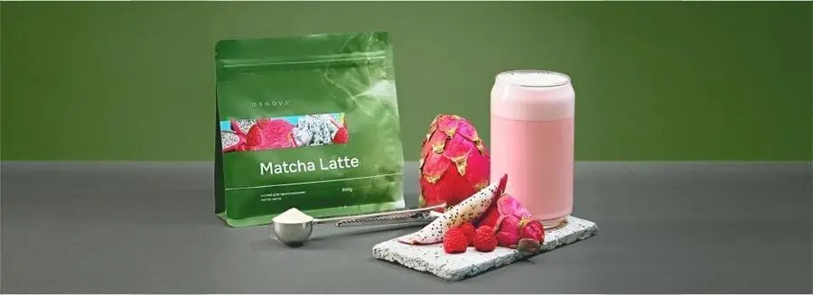 Розовая малина - питахайя | Matcha latte 