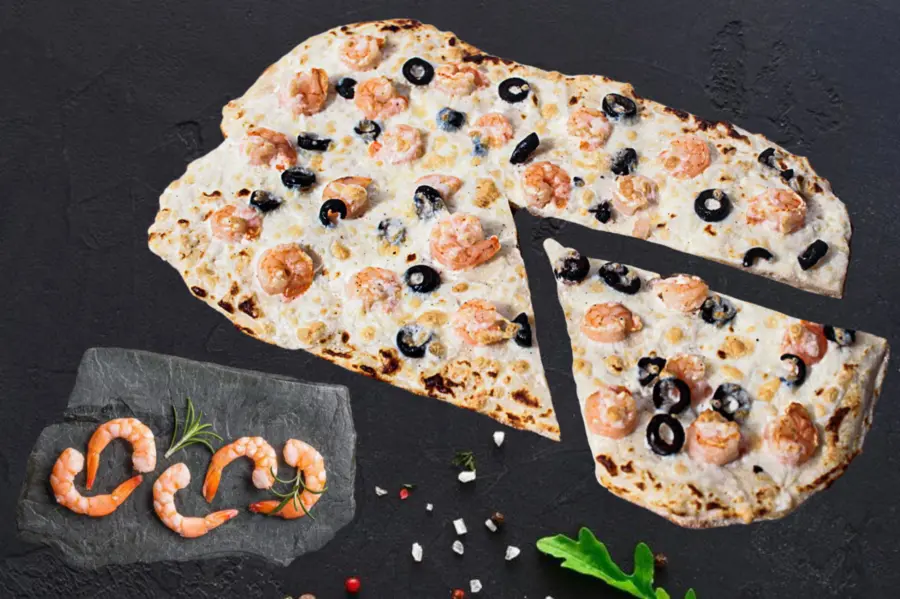 Пицца Морская с креветками