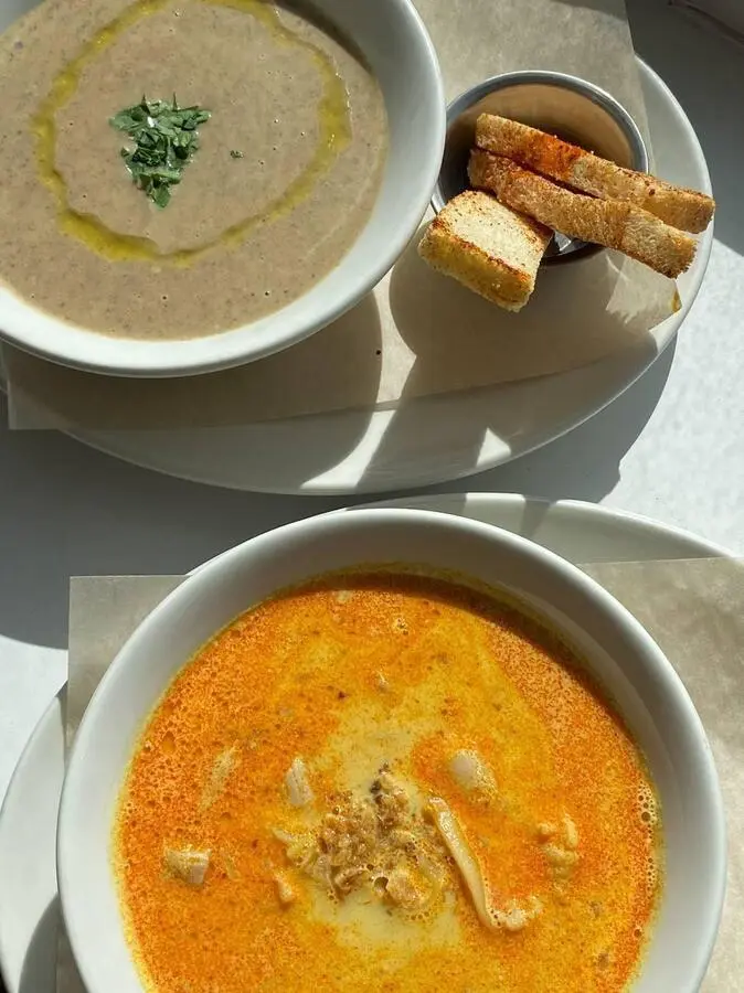 БО Крем-суп из шампиньонов с гренками 250/20 гр.