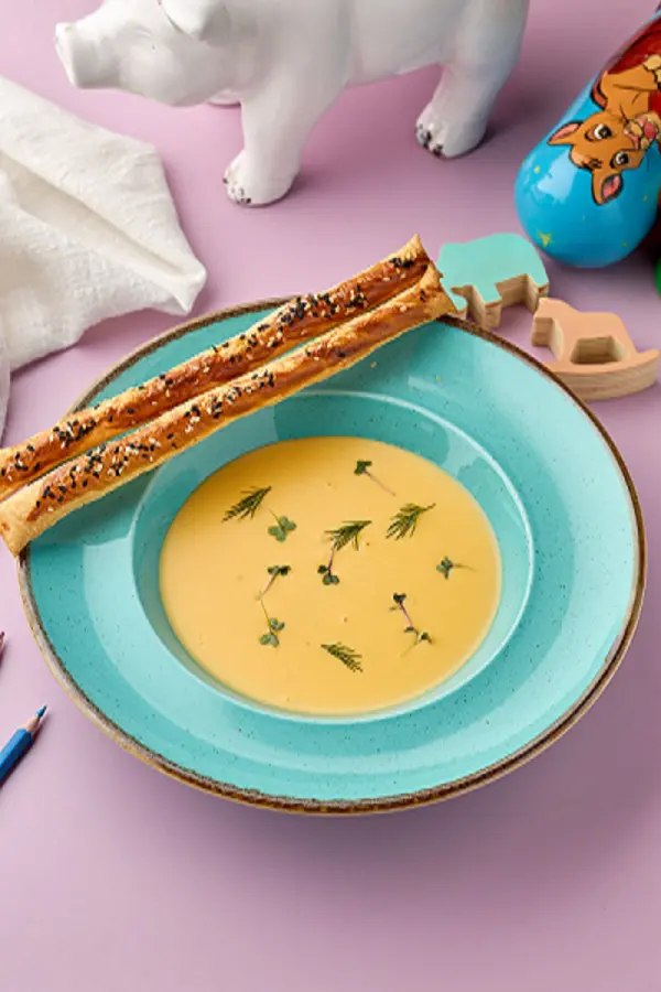  Сырный крем-суп с гриссини