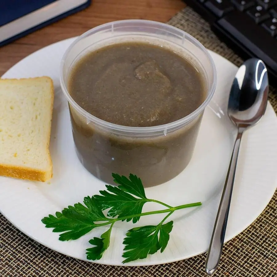 Крем-суп из шампиньонов +сухарики 15 гр