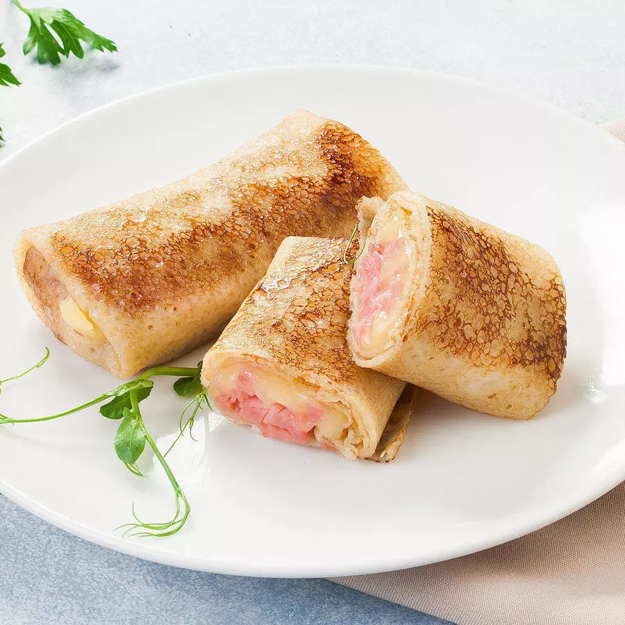 Блины с ветчиной и сыром