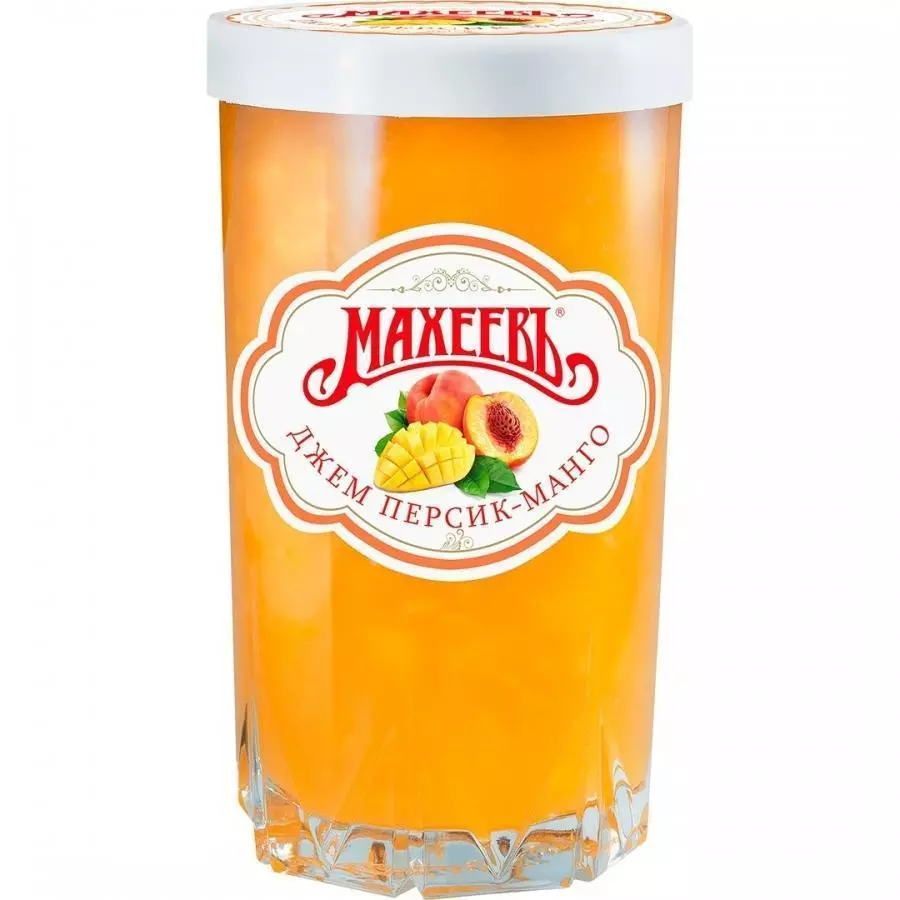 Джем персик- манго "Махеев" в стакане  400 гр