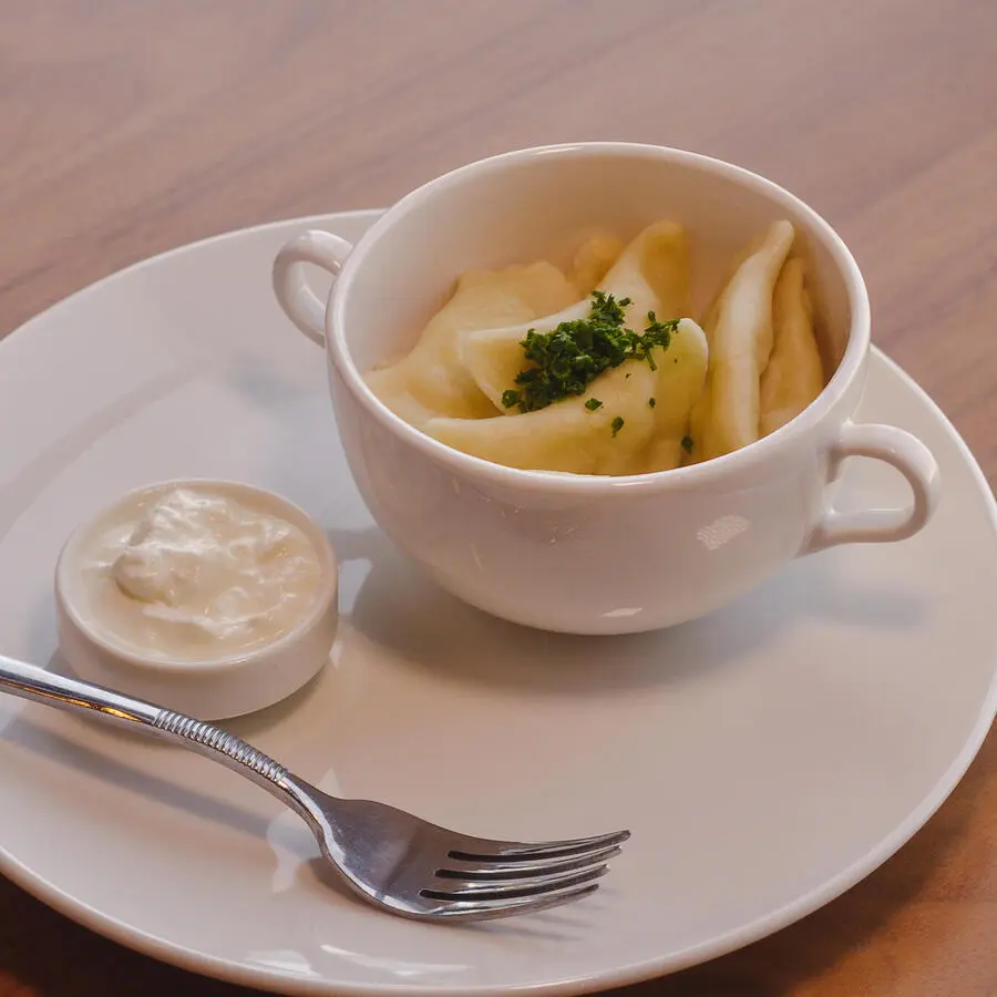 Вареники с картофелем и жаренным луком/Dumplings With Potatoes And Fried