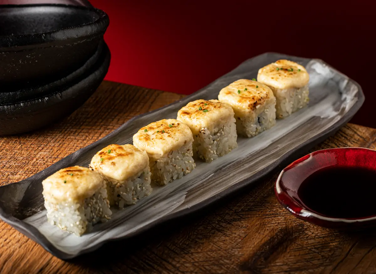 Baked roll with crab