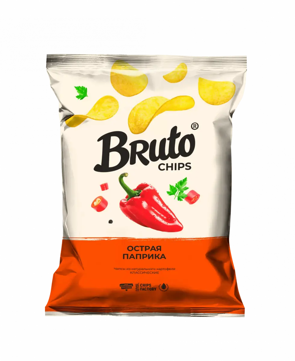 Чипсы Bruto паприка 130 гр.