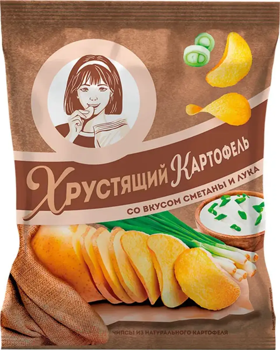 "Хрустящий картофель" сметана-лук, 160 гр.