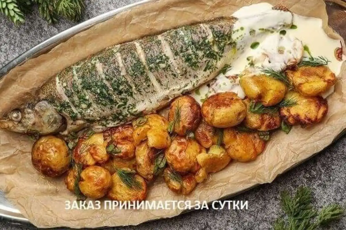 Муксун с картофелем беби
