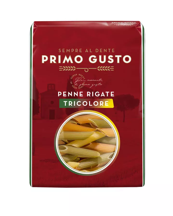 Паста Пенне Ригате Триколор томатно-шпинатная 