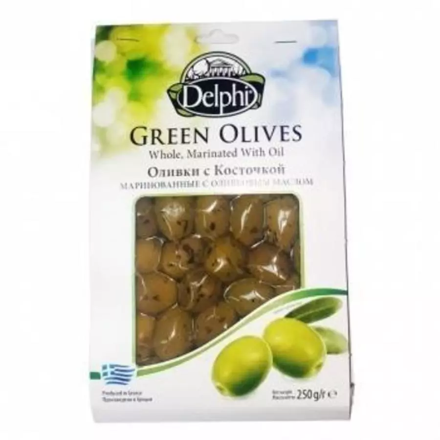 Оливки с/к маринованные с оливковым маслом 1/250 гр