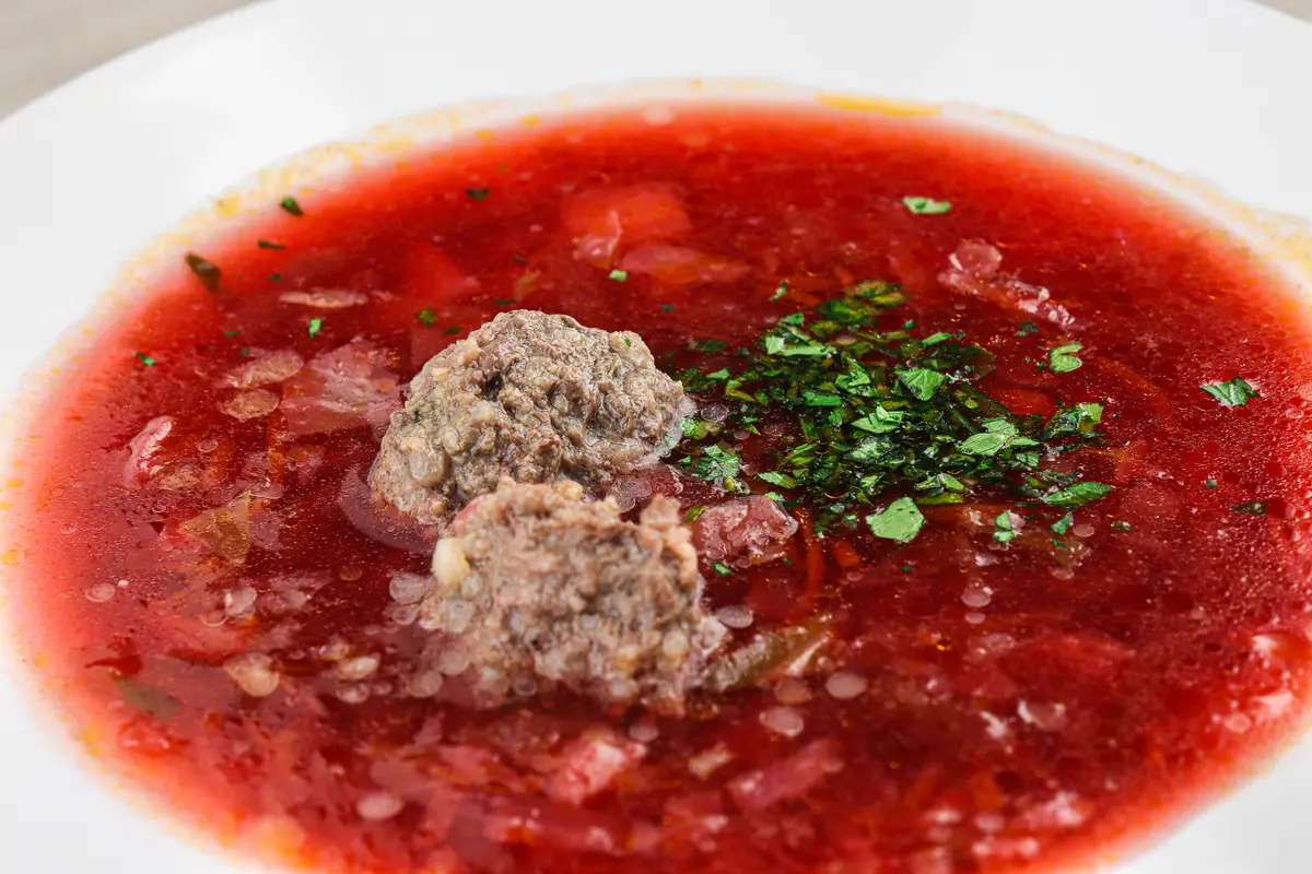 Борщ с  мясом 
