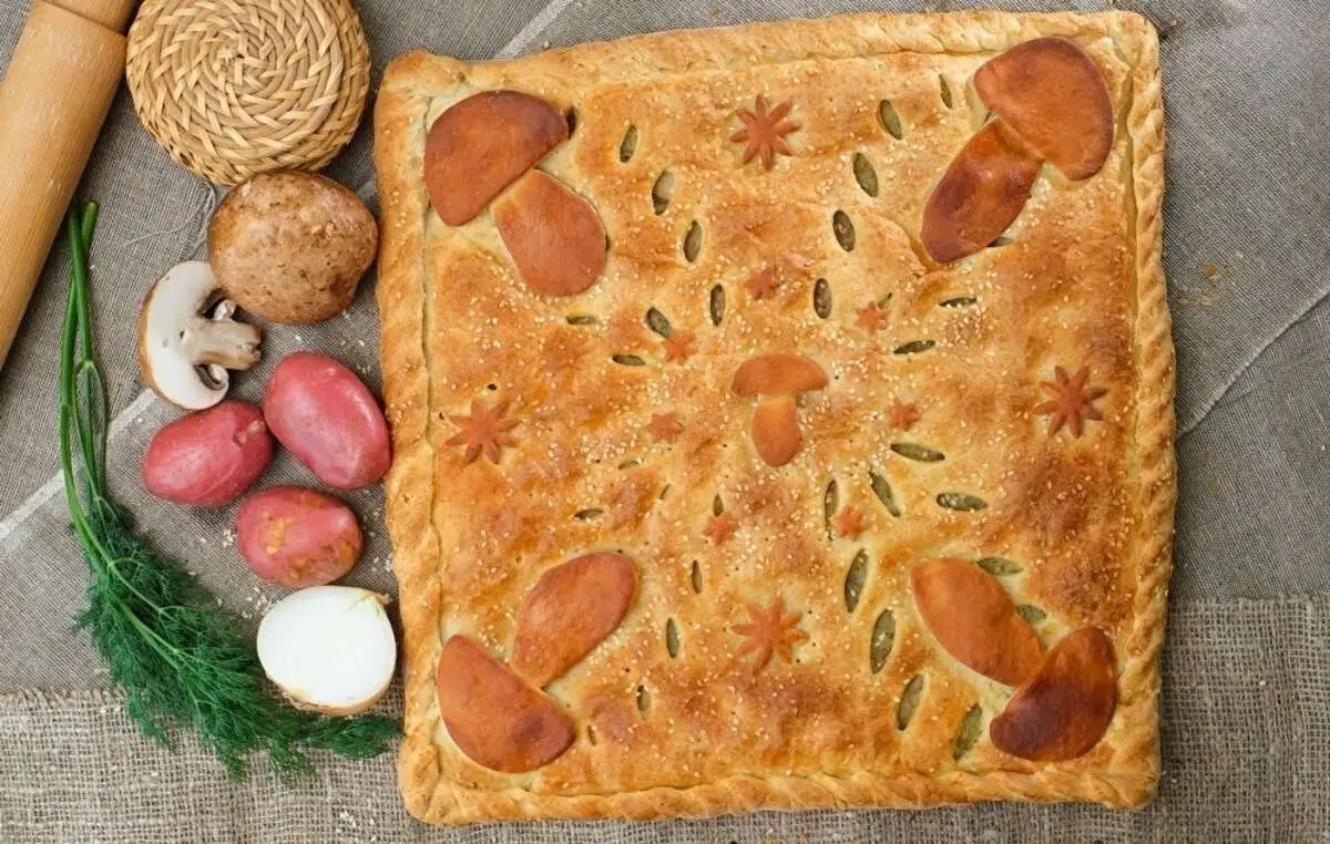 Сл. пирог с картошкой и грибами