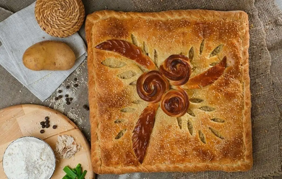 Сл. пирог с куриной грудкой и картошкой