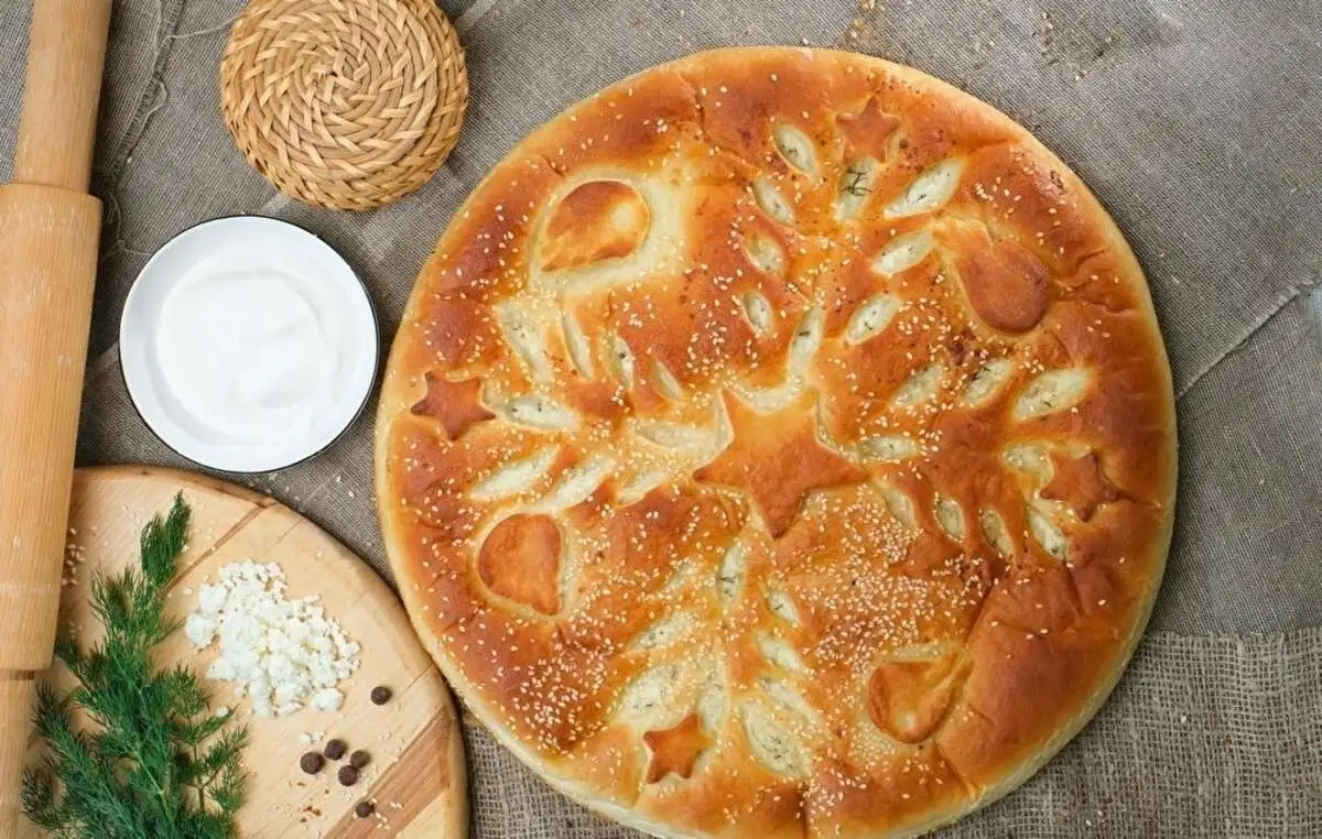 Пирог с сыром "Асыв" и зеленью