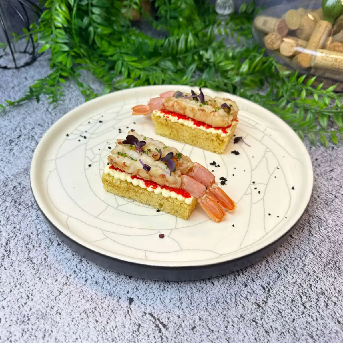 Бриошь с лангустинами