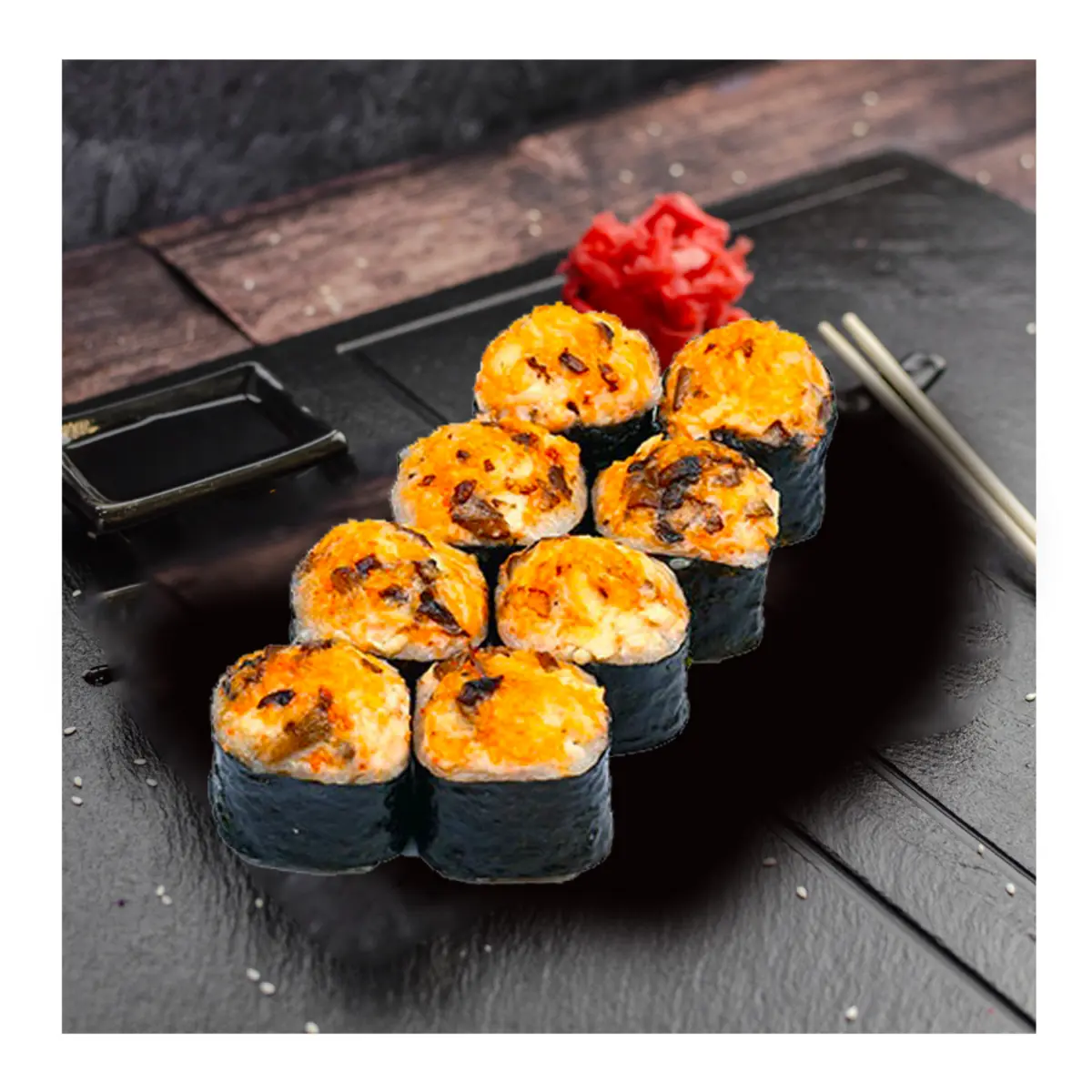 Запеченный с Крабом и Креветками