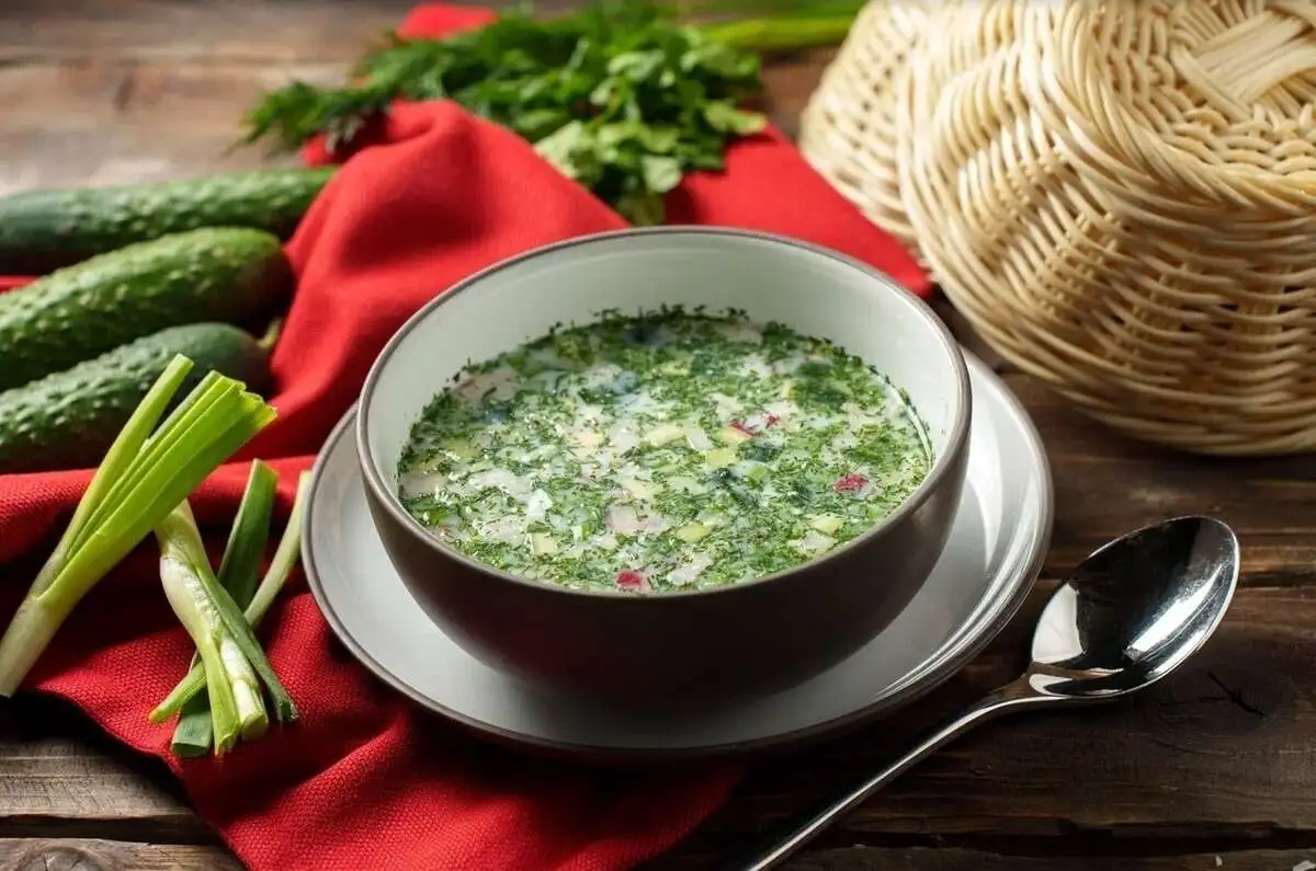 Окрошка с говядиной