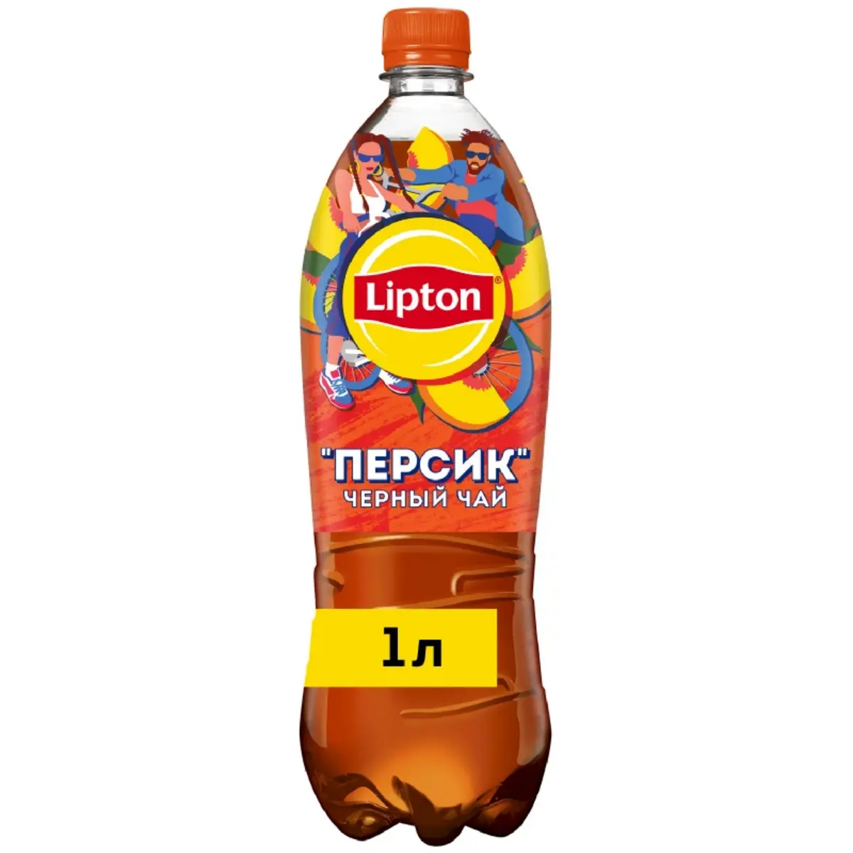 Черный чай Липтон персик 1л пэт