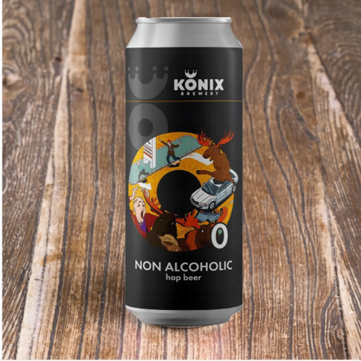 Пиво Лось, просто лось безалкогольное