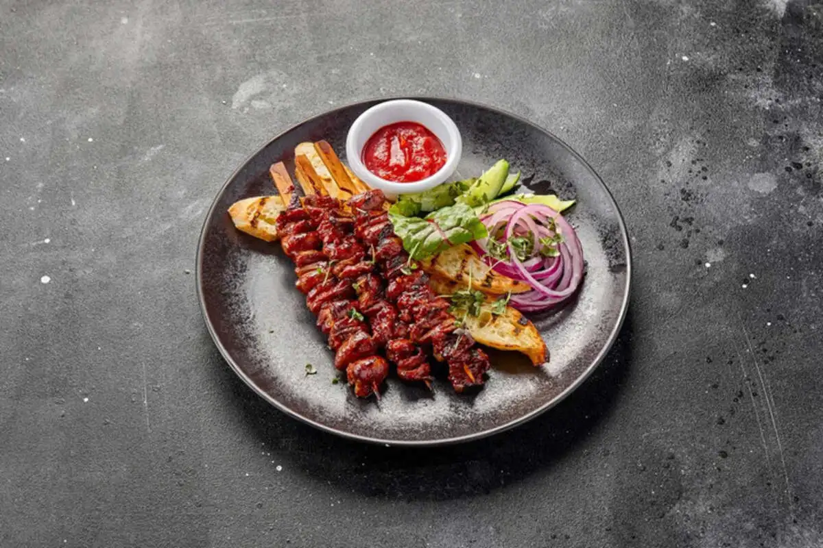 Куриные сердечки на гриле BBQ 