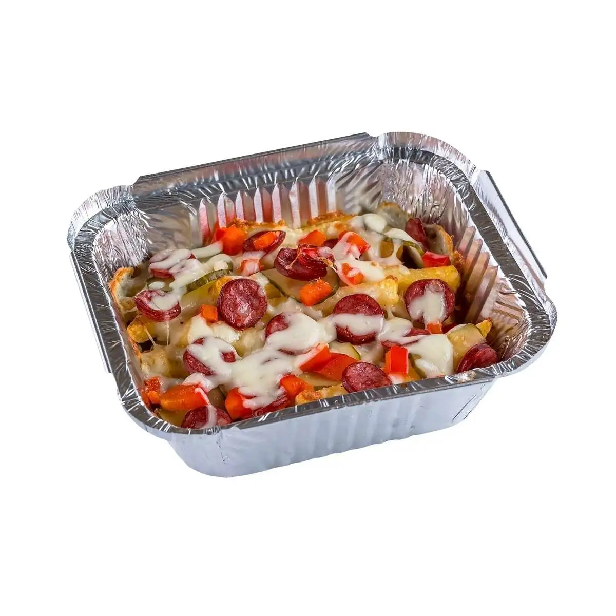 Горячий картофель с колбасками
