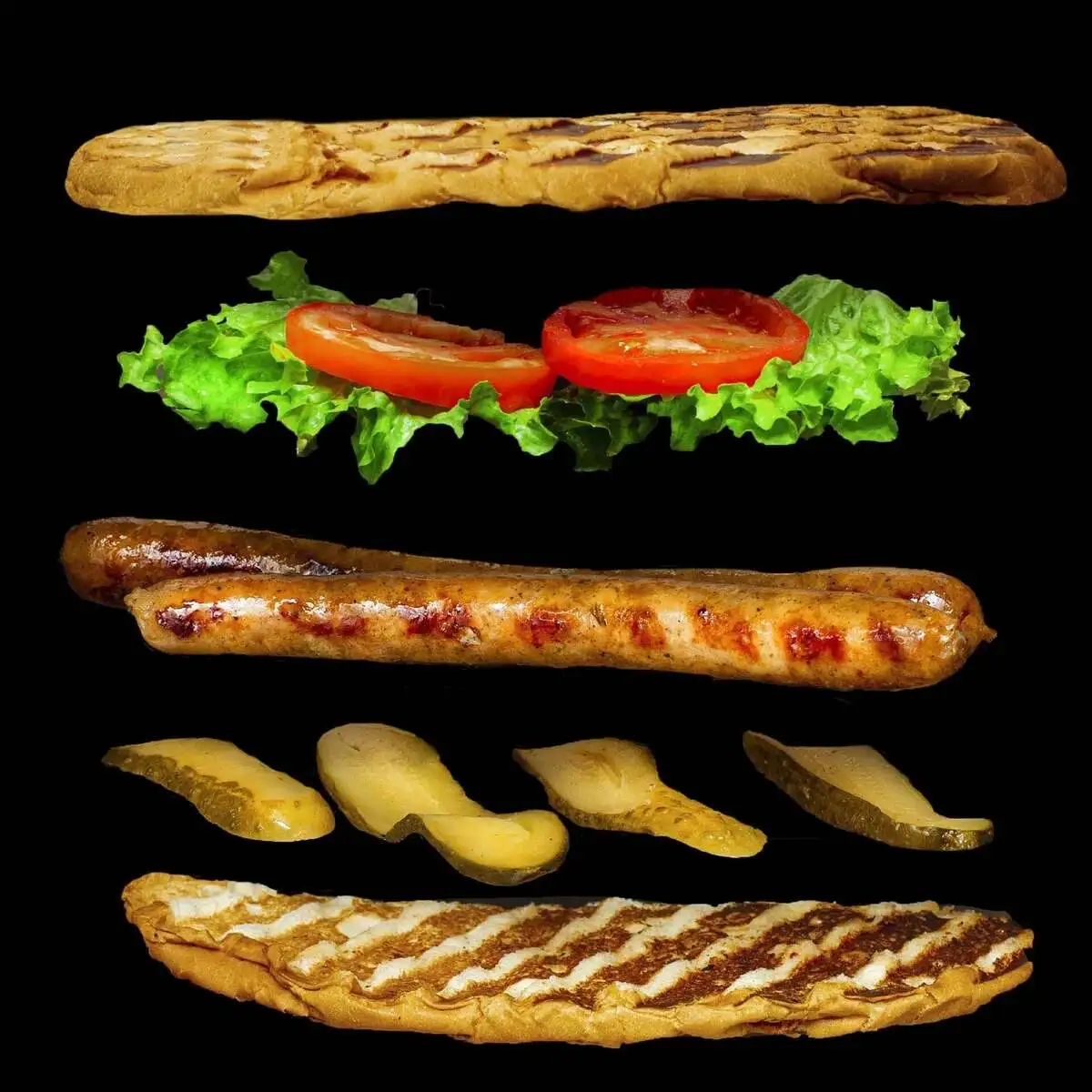 Бургер Куриная колбаса