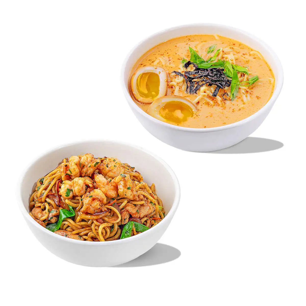 Комбо WOK Креветки с овощами + Лососево сырный суп
