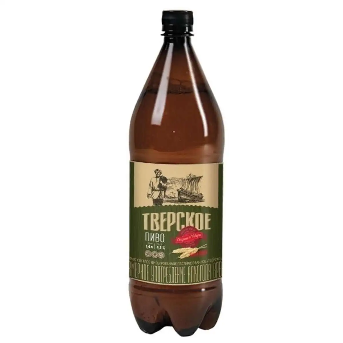 Пиво Тверское Светлое Фильтрованное Пастеризованное 1,4л(м)