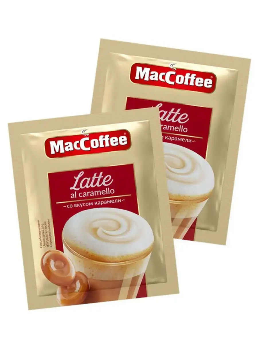 MacCoffee Латте со вкусом карамели 3 в 1 22гр.(м)