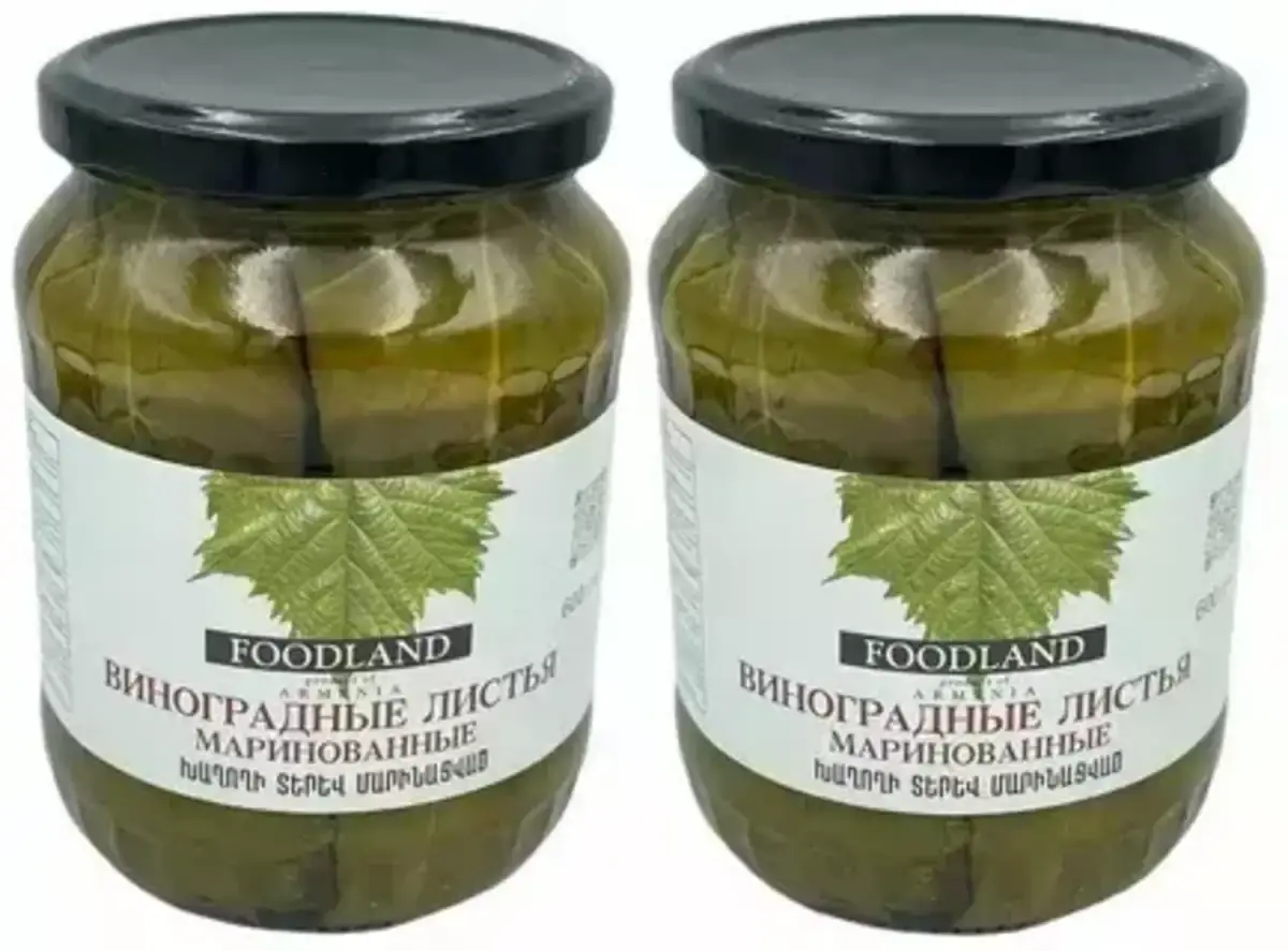 Виноградные Листья Фудлэнд Маринованные 600г(м)