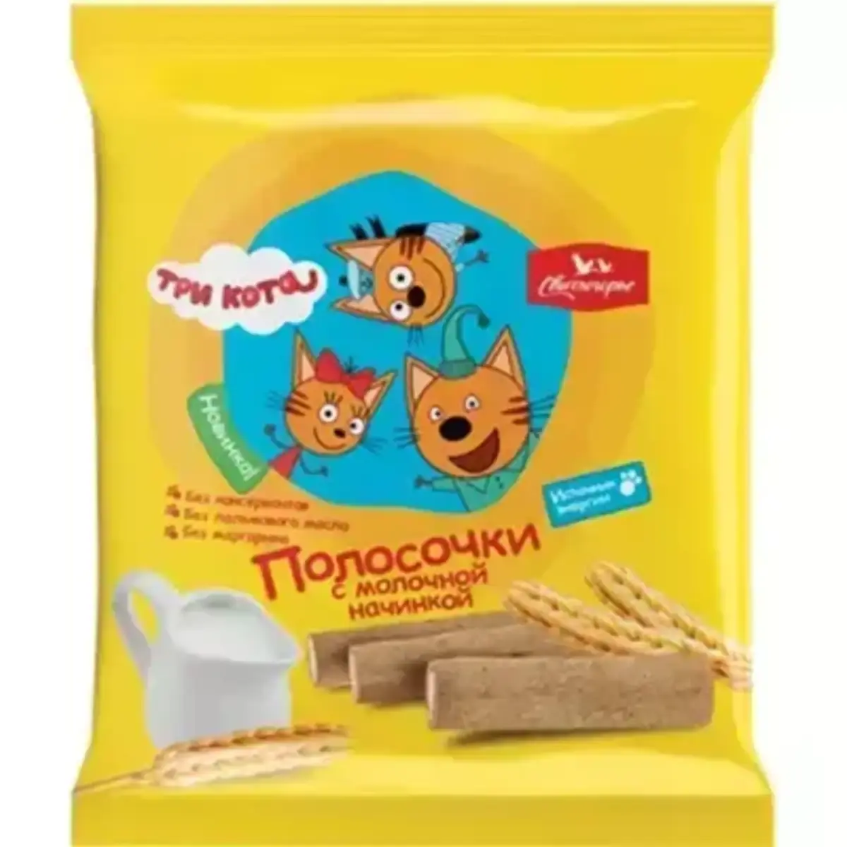 Полосочки Три Кота Молочная Начинка100г(м)