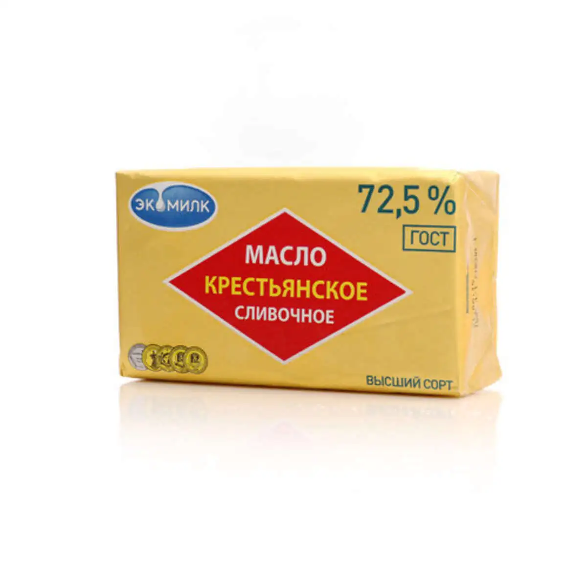 Масло Экомилк Крестьянское 72,5% 160г