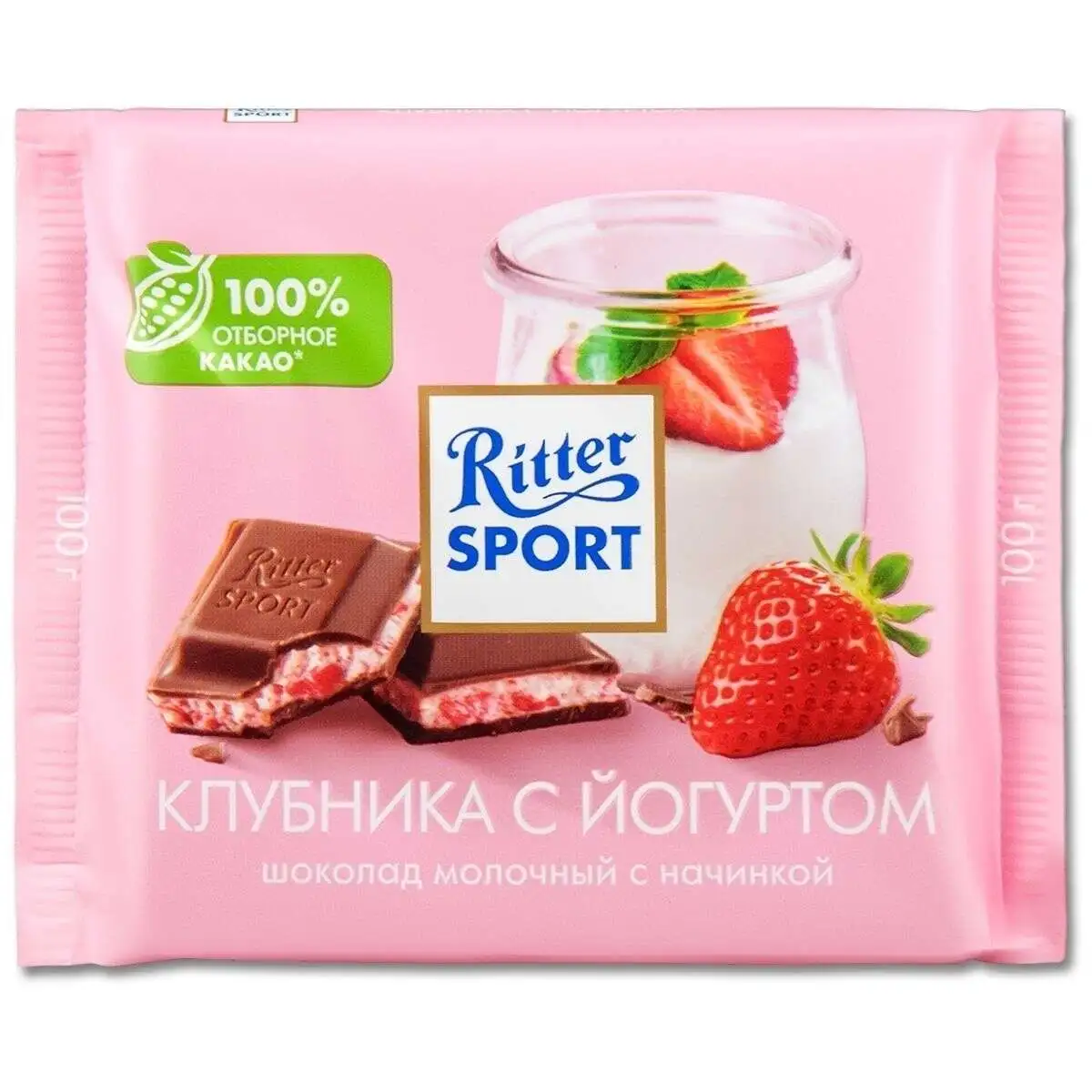 Шоколад Риттер Спорт Клубника/Йогурт 100г(м)