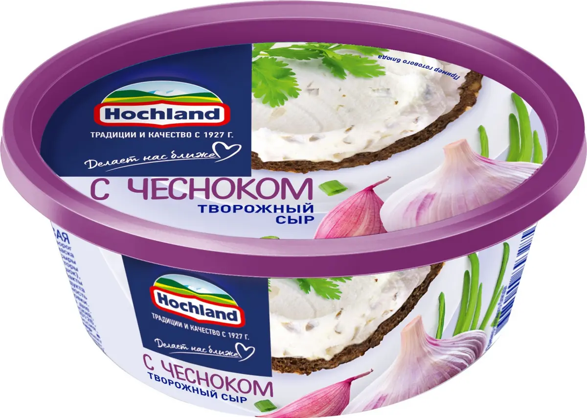 Сыр Хохланд Творожный с Чесноком 140г