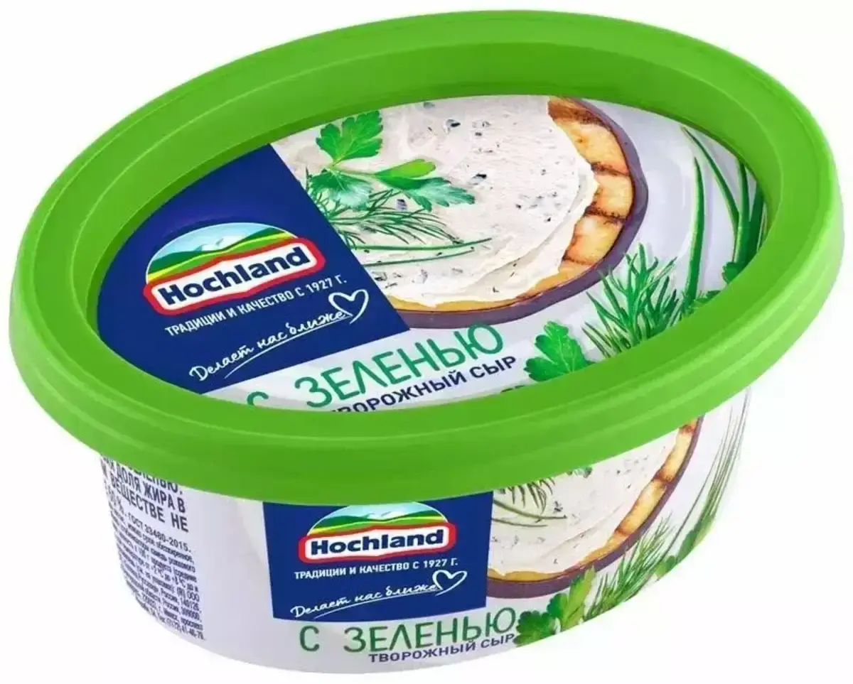 Сыр Творожный Хохланд с Зеленью 140г(м)
