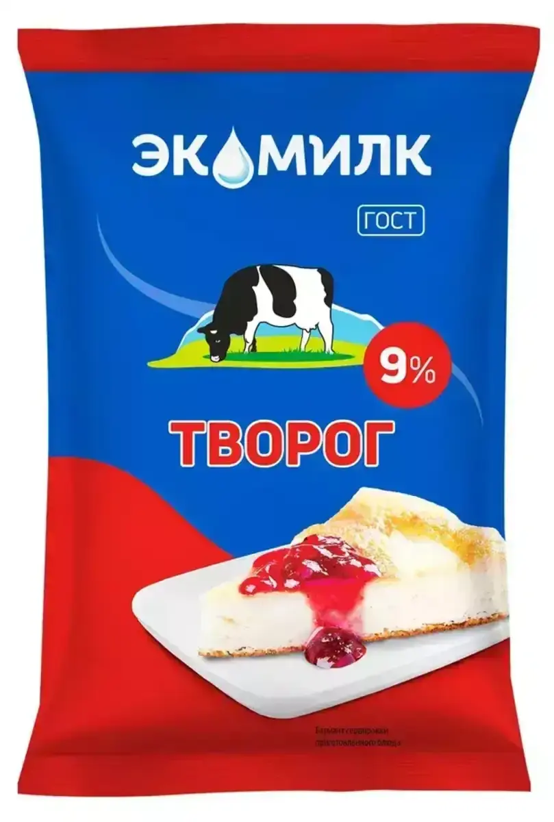 Творог Экомилк 9% 180г(м)