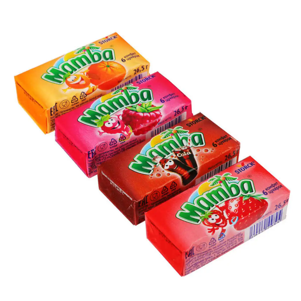 Жеват.Конфета Мамба Ассорти 26г(м)