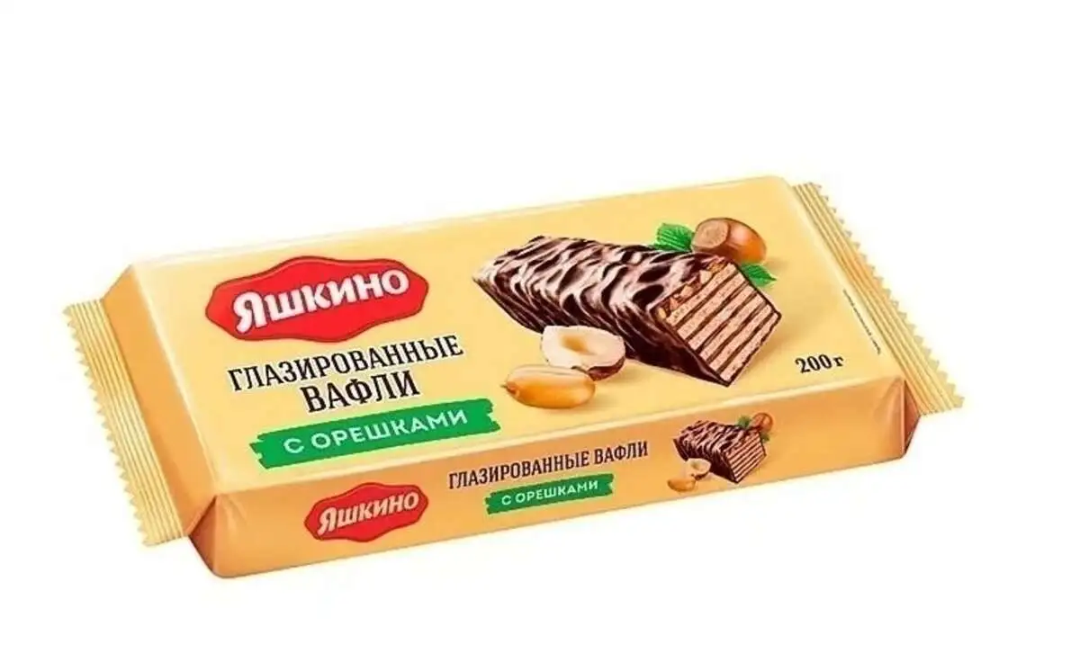 Вафли Яшкино Ореховые 200г(м)