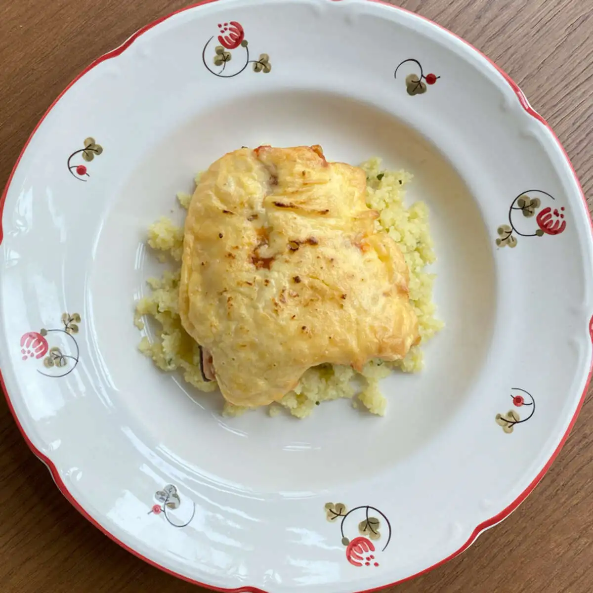 Запеченная горбуша в соусе пронто с кускусом