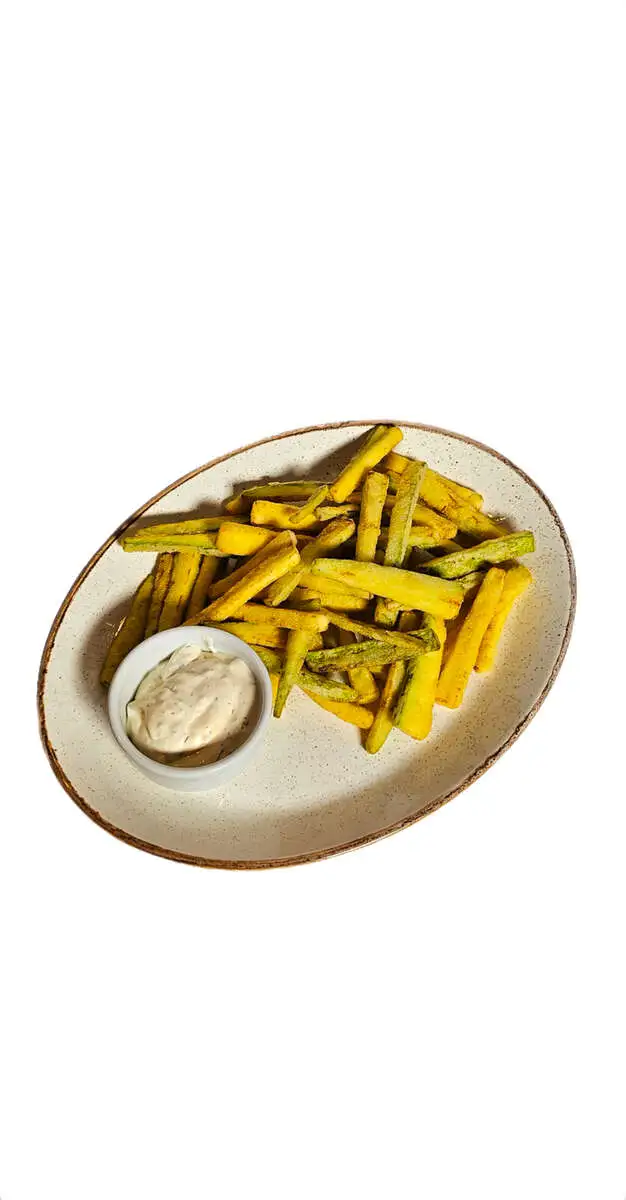 Цукини фри по-гречески с чесночным соусом