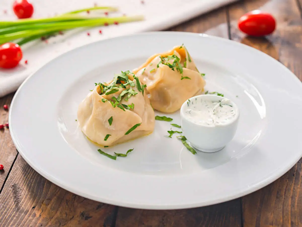 Манты с кручёной бараниной