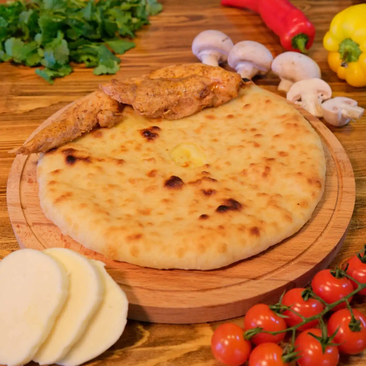 Курица, грибы и сыр 900гр