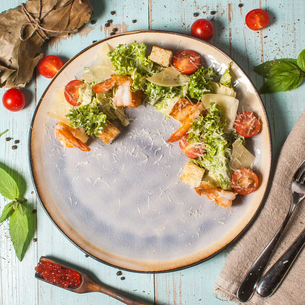 Цезарь с креветками