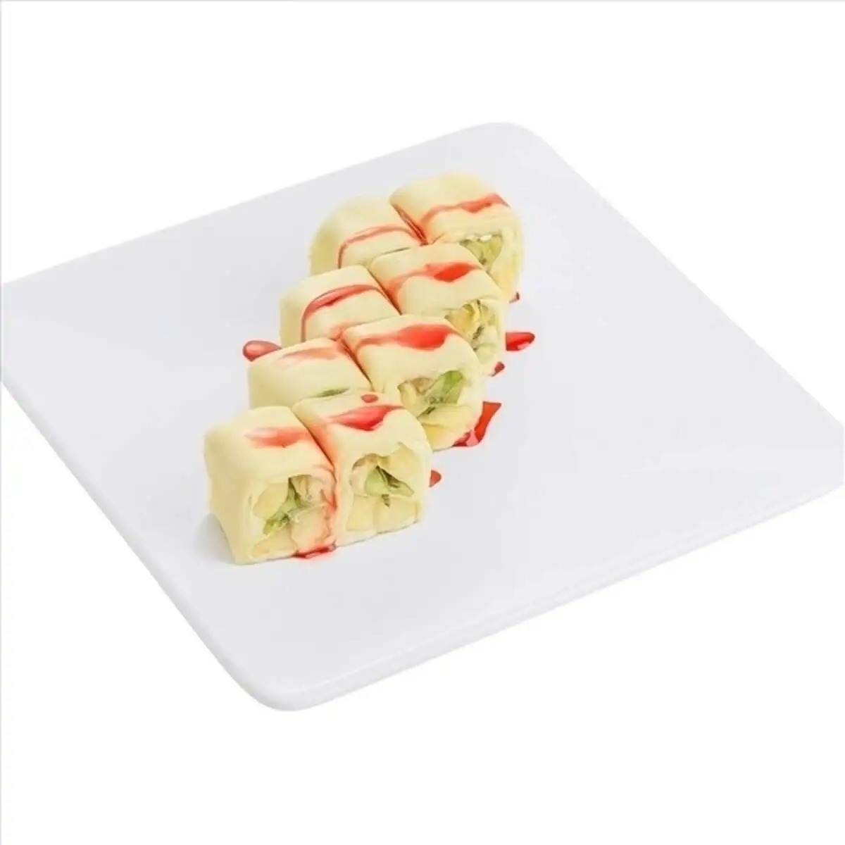 Ролл с яблоком, бананом и мандарином