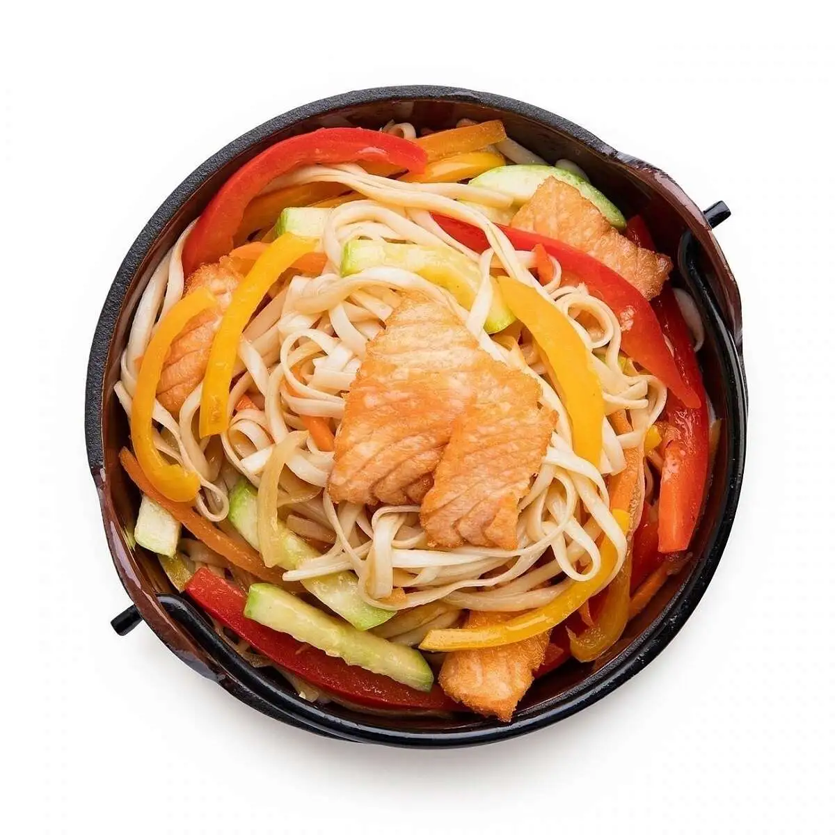 WOK с лососем в соусе терияки  